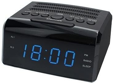 VoltShine Reloj Radio Despertador con USB y Auriculares, Ideal para Escuchar música y despertarse a Tiempo.