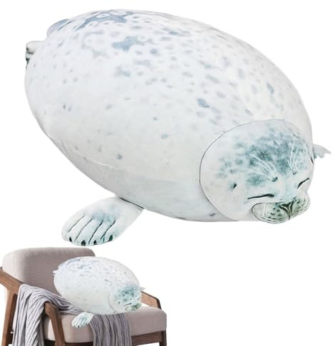 Générique Oreiller De Phoque | Peluche De Phoque Potelé | Coussin en Peluche De Phoques Rempli De Phoques | Jouet Réaliste D’océan Doux, Peluches Écologique, Cadeau en Peluches Doux