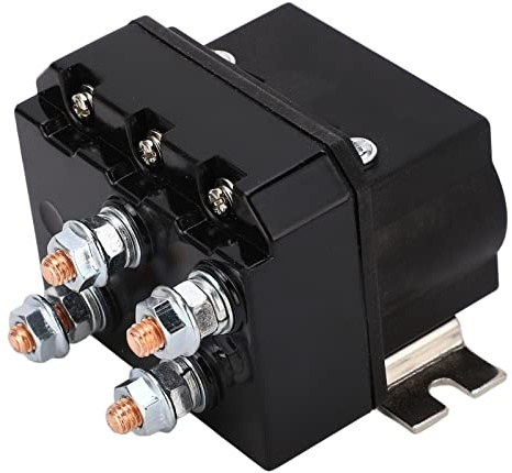 HWGING Relé de Cabrestante Eléctrico, Carcasa de ABS de 250A, Contacto de Cobre Impermeable, Bobina de Latón, Contactor de relé de Cabrestante, 12 V