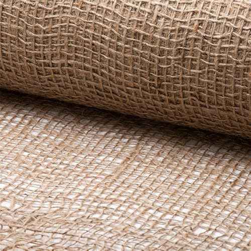 NOOR Natürliche Jute Böschungsmatte – Erosionsschutzmatte für Gartenarbeit – biologisch-abbaubar – chemikatienfrei – Maschenweite ca. 3x3cm – Rolle 1,22m x 50m – Böschungsnetz 250 g/m²