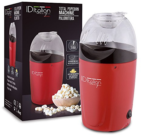 ID Italian Design - Popcorn Maker | Popcornmaschine in 3 Minuten mit Butterheizung - 1200 W