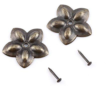 100pcs chiodi da tappezzeria vintage, porta per scarpe da divano borchie decorative chiodi da tappezzeria antichi etichette in metallo bronzo chiodi chiodi mobili chiodi perni (23 millimetri)