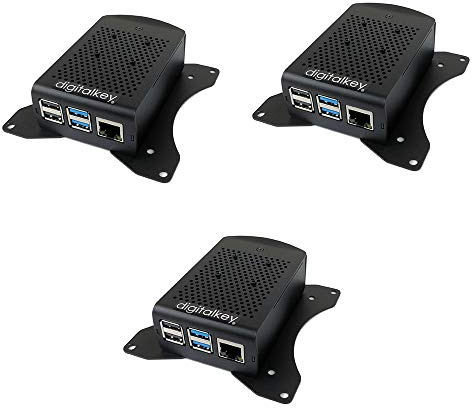 Digitalkey Case VESA für Raspberry Pi4 - Aluminiumgehäuse mit VESA Halterungen 100x100 + Lüfter (3 Pz)