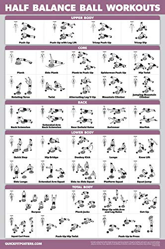 Trainingsposter mit halbem Balance-Ball – Übung
