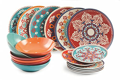 Villa d'Este Home Tivoli Shiraz Porslin 18 stycken bordsservis