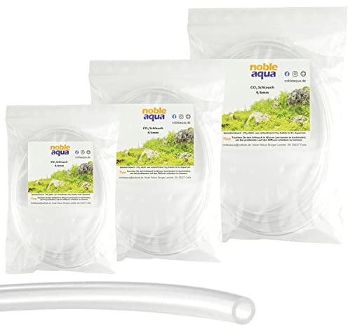 noble aqua CO2 Schlauch Aquarium 3m - 4/6mm - Spezialschlauch CO2 dicht