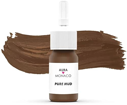 AURA Monaco | Microblading & PMU Farbe – REACH-konformes Premium PMU Pigment für Powder Brows, Microblading & alle PMU-Techniken, 3 ml Hygienefläschchen, Made in Germany (Pure Mud)