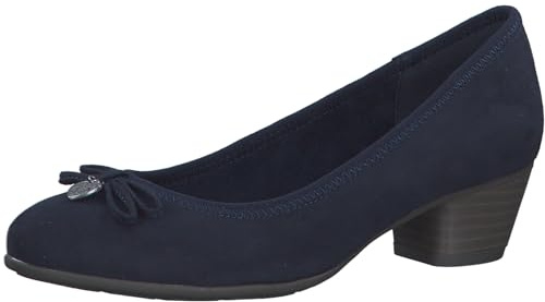 s.Oliver Damen Pumps mit Schleife Kleiner Absatz, Blau (Navy), 38 EU