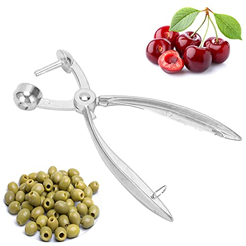 Herramienta para Deshuesar Cerezas, Removedor de Hoyos de Frutas de Aleación de Aluminio, Herramienta Manual para Quitar el Descorazonador de Cerezas, Removedor de Piedra de Oliva (1 Pcs)