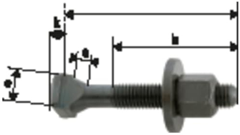 AMF Schraube für T-Nuten DIN 787 M12 x 14 x 125 mm komplett 80911 (T-Nuten-Schraube T-Nutenschraube) Nutenbreite: 14 mm/Gewinde-Ø d x Länge L: M12 x 125 mm/Breite a: 13,7 mm/Gewindelänge b: 75 mm