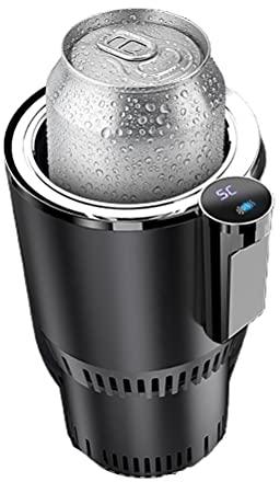 HEITIGN Voiture Refroidisseur Réchauffeur Tasse Auto Voiture Refroidissement et Chauffage Tasse Pratique Voiture Réfrigérateur Refroidisseur (Black)