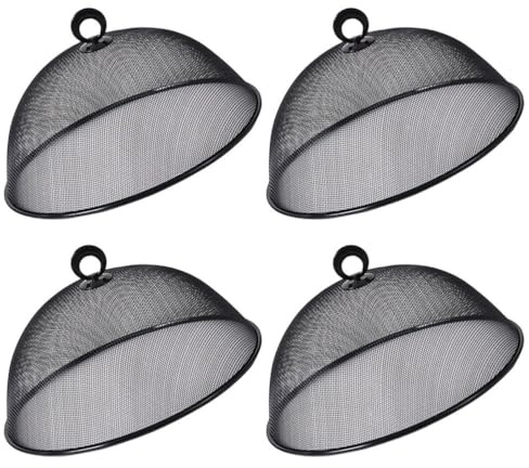 Yardwe 4 Piezas Cubierta De Alimentos De Acero Inoxidable Cubiertas De Comida para Exteriores De Plato De Comida Cubierta De para Alimentos Escudo De Comida Comedor Cubierta De Comida