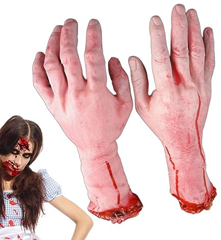 Anloximt Fausse Main coupée | Gaze effrayante avec Accessoire d'halloween