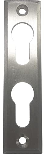 SCHÖSSWENDER SCH274805 Rosette with 2 PZ Holes, Square, Matte Stainless Steel