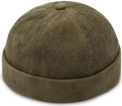 Faringoto 8 Stück randlose Kappen für Herren, Docker-Hüte ohne Krempe, Vintage-Schädelmütze, Street-Mütze, Hip-Hop-Mütze