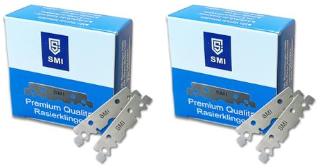 SMI Rasierklingen 200 Halb-Klingen (2×100) – für austauschbare Rasierer & Barbier-Rasierer, Einwegrasierer, Handrasur, Ersatzpack