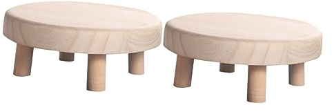pflanzenständerYARNOW 2 Stück Holzhocker, Blumenständer, Zimmerpflanzen, Innenleben, Bonsai-Riser-Halter für Pflanzen-Riser, Pflanztöpfe für den Garten, Mini-Untersetzer aus Holz für Blument