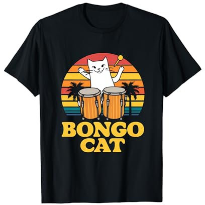 Bongo-Katze im Retro-Look T-Shirt