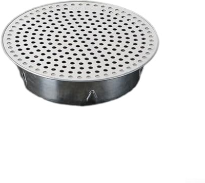 Bodenablauf aus Edelstahl für Badezimmer, effiziente Entwässerungslösung mit Dachbodenablauf, runde Bodenablaufabdeckung mit feinem Loch (160 Röhren)