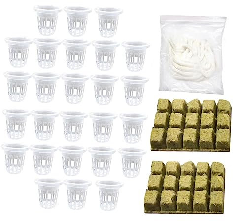 BCOATH Hydroponische Starterstecker Indoor Pflanzen Anzuchtwürfel 26 Stück Weiß Erdloser Substratstecker Für Hydrokultur Zimmerpflanzen Pflanzstarter Starterwürfel Für Pflanzenwachstum