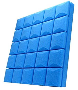 generic Akustische Platten,Multifunktions- Und Trommelraum Klavier Raum Schallabsorbierende Baumwolle Innen Akustischer Schaum Schalldämmender Schaum, Weiß/Blau