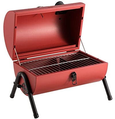 GTOULHH Barbecue a Carbonella Barbecue Portatile da Esterno per Barbecue, Patio, Campeggio, Picnic, Barbecue, Fornello per 3-5 Persone Grill Barbecue Portabile(Rot)