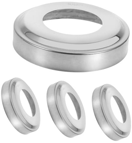 Mipcase 4pcs Stainless Steel Pool Ladder Handrail Cap Covers Fit for Inground Pools Robust Protector for Swimming Floor