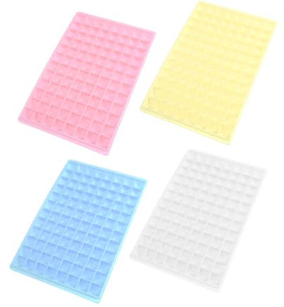 Cabilock Molde De Hielo Mini Con 96 Cubos De Diamante Bandeja De Hielo Diy Silicona De Grado Alimenticio y Pp