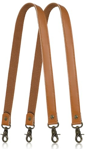 HaiFafafaing 2 Stück Schulterriemen für Taschen,Tragegurt Tasche Ersatz Leder Taschenhenkel für DIY Damen Handtaschen Verstellbarer Schultertaschengurt Schmal Taschengriffe Trageriemen