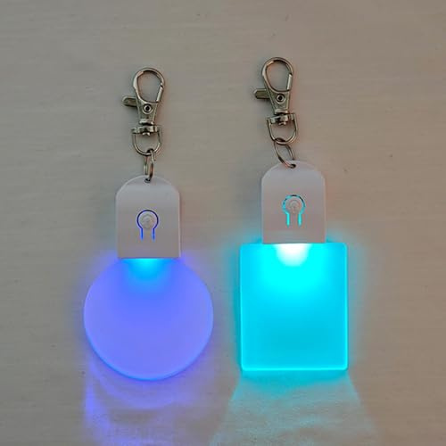 Shenrongtong 2 luces LED para bolso, lámpara de bolso, lámpara LED para bolso, luz de lactancia, luz decorativa con llavero, linterna de bolsillo para camping
