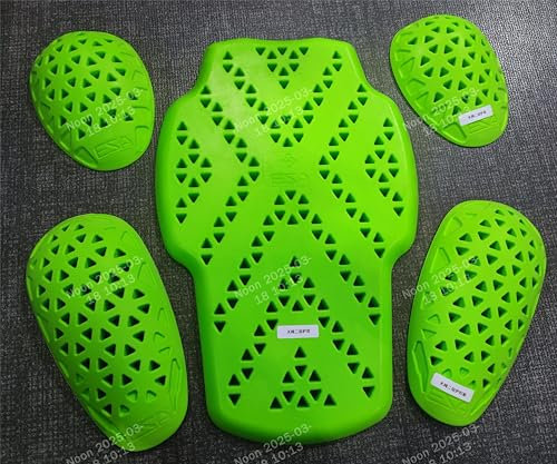 KEMIMOTO CE Level 2 Motorrad Protektor Zubehör Set, 5-teilig Rücken, Ellbogen & Schulterprotektoren, Stoßdämpfende Einsätze für Motorradjacken, Motorcross, MTB (Unisex)