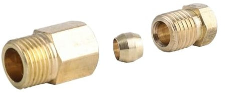 5 accesorios de compresión for tubos, conectores for lubricación de máquinas herramienta, adaptadores rectos de latón for tubos.(4MM X M4)
