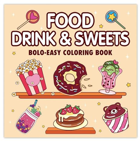 Malbuch zum Stressabbau, leicht verständlich und einfach, lustiges Malbuch für Kinder und Erwachsene, niedliche Malvorlagen mit Tieren, Landschaften, Blumen, Mustern, 52 Blätter kreatives