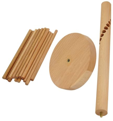 Cabilock Séchoir à Pâtes Fraîches en Bois Naturel 45 Cm Support Robuste pour Spaghettis Séchage Rapide la Cuisine Maison et Restaurant