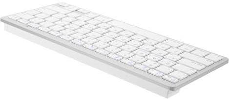 MUELODSIC Clavier D’Ordinateur sans Fil Hébreu, Ultra-Mince, Blanc, ABS | Touches Silencieuses, Format Complet Portable, Usage Bureau et Travail Discret, pour Ordinateur