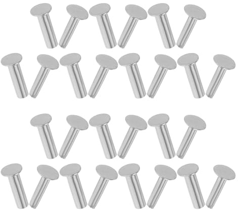 OSALADI Rivets à Couteaux en Acier Inoxydable 2.0 Mm, 14 Paires pour Réparation et Fixation de Manches en Bois, Accessoires DIY pour Couteaux de Chef et Ustensiles Cuisine, Outils