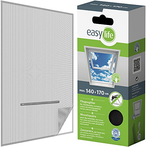 Easy Life Fliegengitter für Dachfenster 140 x 170 cm in anthrazit