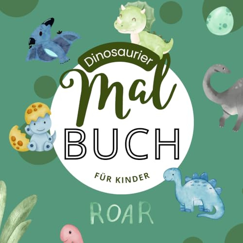 Dino-Malbuch & Rätselspaß: Kreativer Abenteuertrip in die Welt der Dinosaurier!: Rätsel, Malvorlagen und Spaß mit den Giganten der Urzeit!