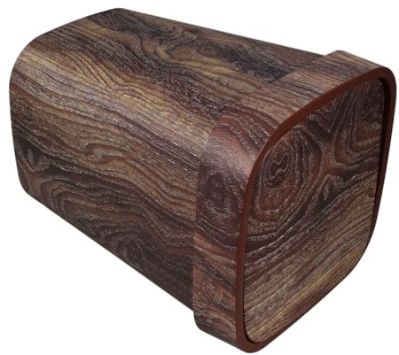 BESPORTBLE Papelera con Tapa Abatible Diseño Retro de Madera Sintética Cubo Basura Compacto y Espacioso para Cocina Baño Salón y Oficina Gestión Flexible de Residuos