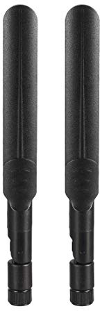 Sourcingmap Antena WiFi 8dBi de alta ganancia 2.4G/5G/5.8 GHz SMA macho de doble banda 159mm forma de paddle negra compatible con antena Bluetooth/Zigbee