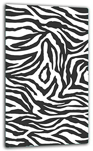 TMK Plaque de recouvrement pour cuisinière, 30 x 52 cm, en verre, pour cuisinières électriques, à induction, protection anti-éclaboussures, planche à découper décorative, motif planche à découper