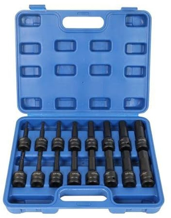 US PRO Tools 16pc 1/2 DR Impact Hex Bit Sockets H4 - H19 3998