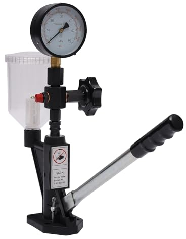 GMSLuu Prüfgerät Abdrückgerät Injektor 0-600 Bar Druck Manometer Handhebel Diesel Einspritzdüsen Tester Druckprüfgerät für die Reparatur von Auto LKW- oder Traktor Dieselmotoren