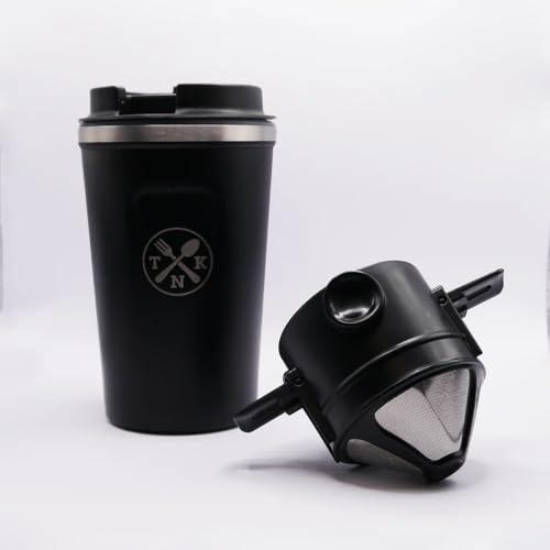 The Nomads Kitchen Travel Filter Coffee Mug | Portable Coffee Mug with Built-in Filter for Fresh Brew On-the-Go | Ideal for Camping, Hiking, Fishing & Outdoor Adventures