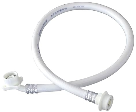 GDLPZM 6.6FT 2-meter wave wheel drum washing machine water supply pipe extension pipe with steel head, fully automatic drum washing machine water inlet hose