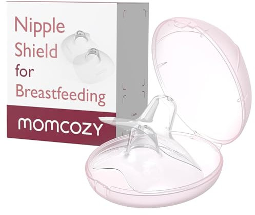 Momcozy Contact Brusthütchen, 100% lebensmittelechtes Silikon bei Stillschwierigkeiten, ultradünn und superweich, BPA-frei, inklusive Tragetasche (24 mm)