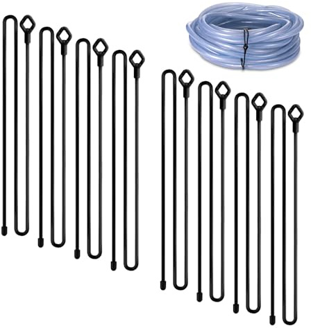 OCTOXEQA 8pcs Rubber Twist Ties, 32-Inch Silicone Cable Ties Reusable Twist Ties Heavy Duty, Bendable Cable Ties for Bundling and Holding, Black Silicone Twist Ties for Indoor and Outdoor Use