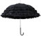 ZESLIV Damen Sonnenschirm Brautschirm Hochzeitsschirm Vintage Lolita Spitze Dekorativer Regenschirm, Schwarz