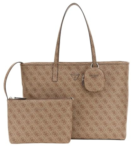 GUESS Power Play Large Tech Tote Latte Logo