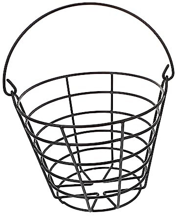 Toddmomy Metal Golf Basket Iron Balls Basket for Storage Holds Golfing Balls for Garden Practice Random Color